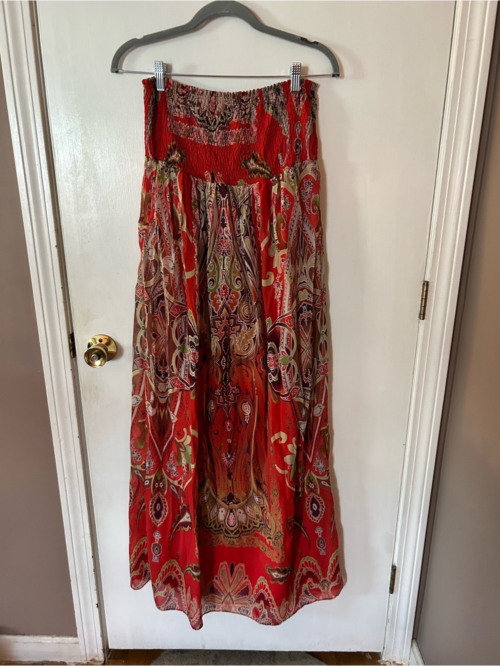 Soma Red Paisley Maxi Skirt